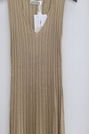 SWAYING/KNIT striped contrast sleeveless dress SW24SS2L03 ginger/black